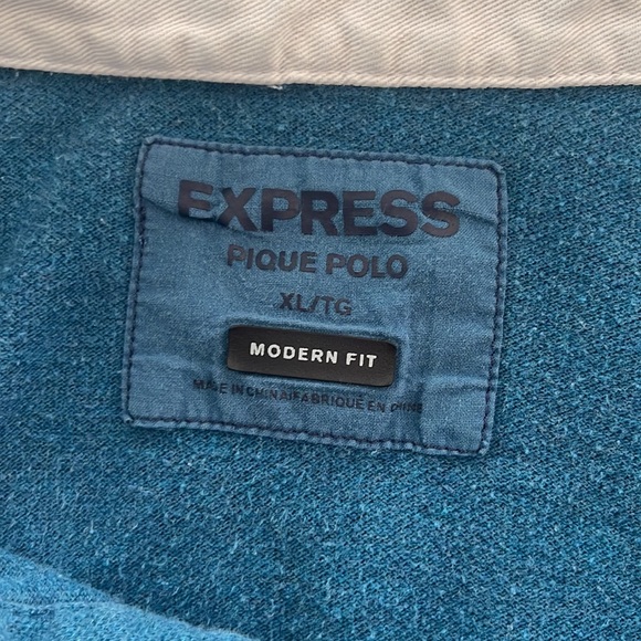Express polo XL blue/green color in good condition - Picture 3 of 3
